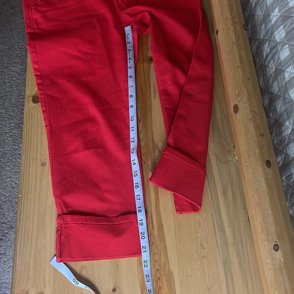 NYDJ Dalya red wide cuff capris women’s 8P - Picture 11 of 15